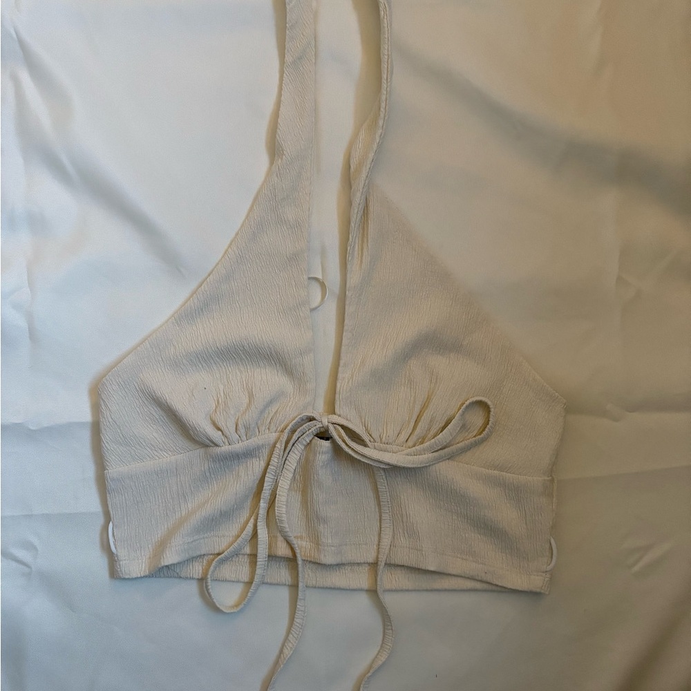 Urban Outfitters Cream Halter Top